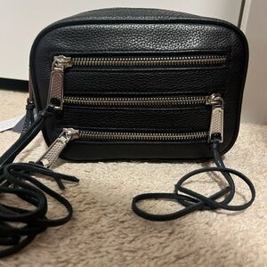 NWT Rebecca Minkoff Black Leather belt bag Fanny waist bag